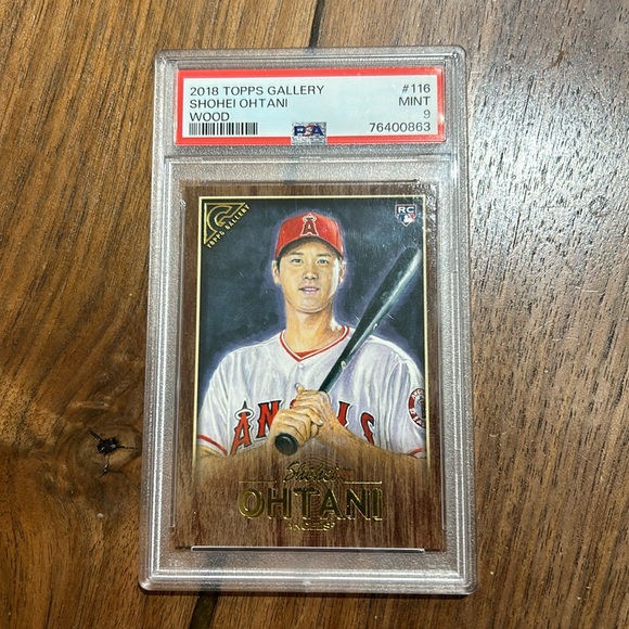 2018 Topps Gallery Shohei Ohtani Wood Variation PSA 9 - Picture 1 of 2